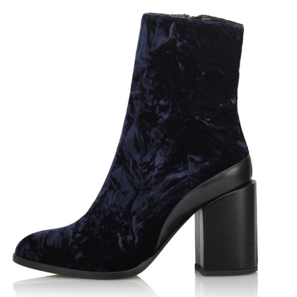 DEAR FRANCES - Blue Velvet Spirit Boots Worn Once